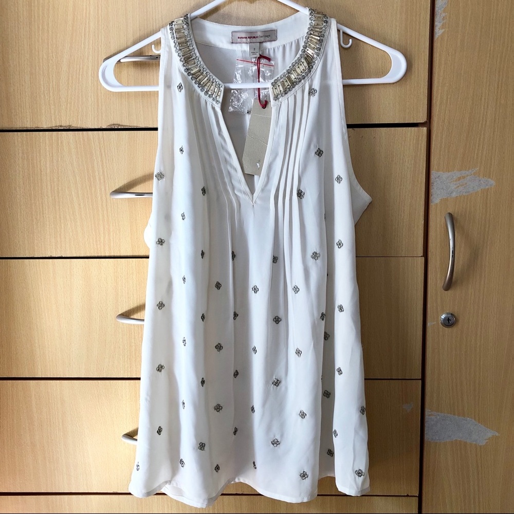 NWT Banana Republic Heritage embellished tank S